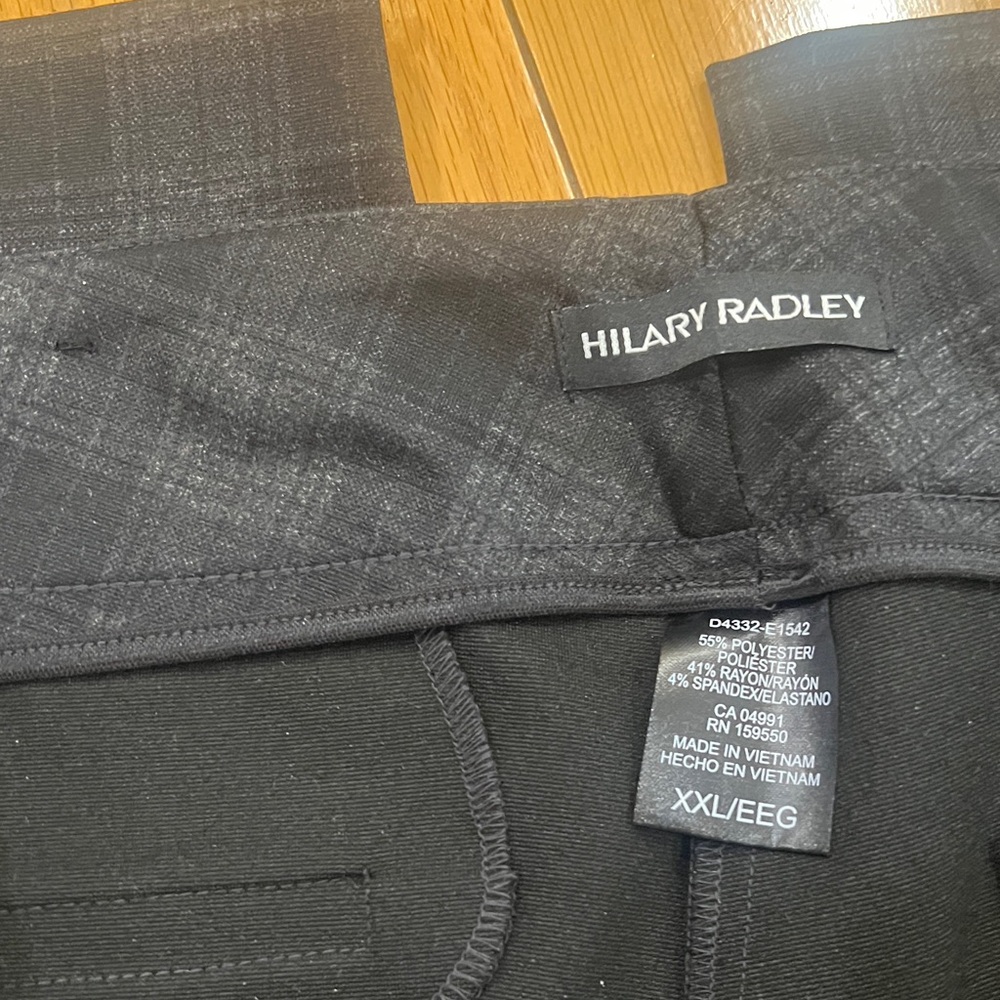 Women’s Hilary Radley Charcoal Plaid Trousers - Picture 2 of 4